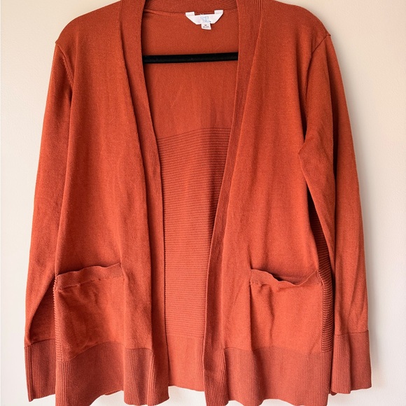 Time and Tru Sweaters - Time and Tru Women's Rust Cardigan